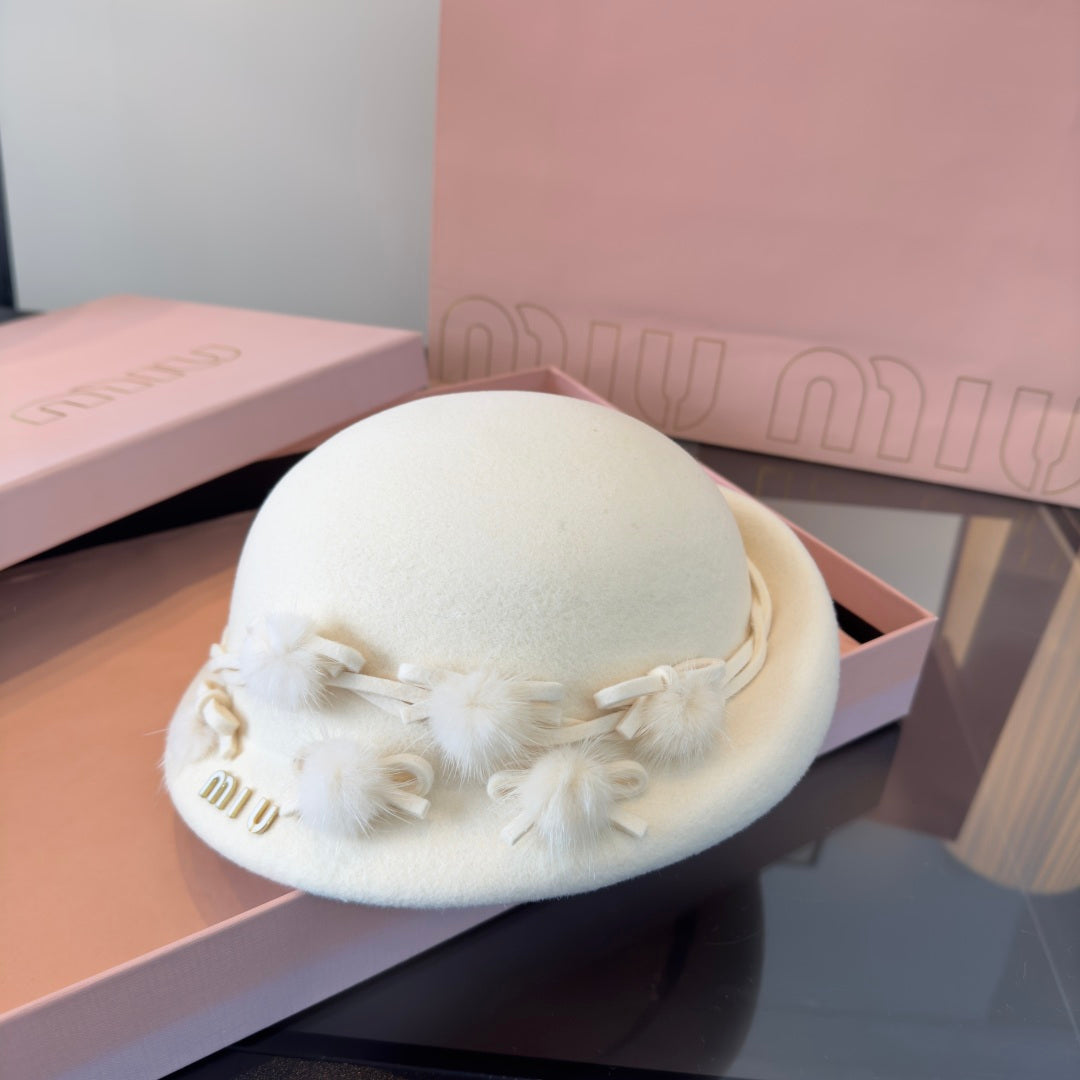Miumiu Cashmere Bucket Hat 477664