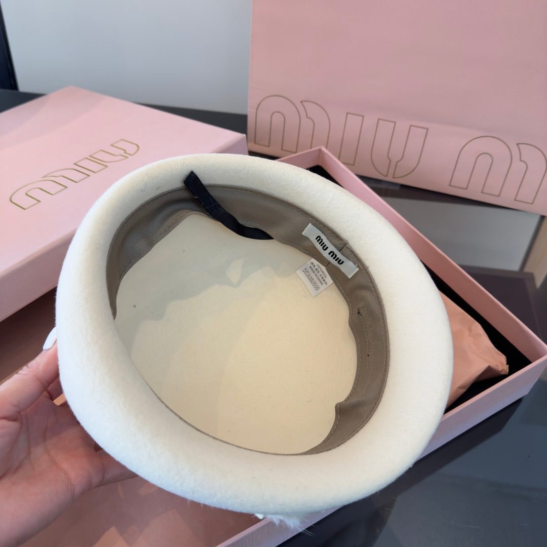 Miumiu Cashmere Bucket Hat 477664