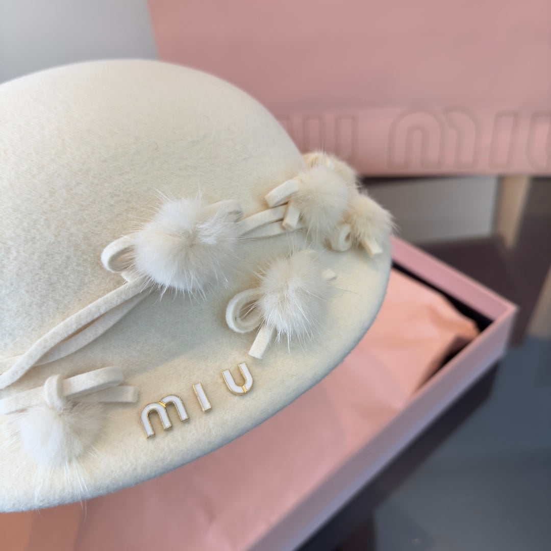 Miumiu Cashmere Bucket Hat 477664