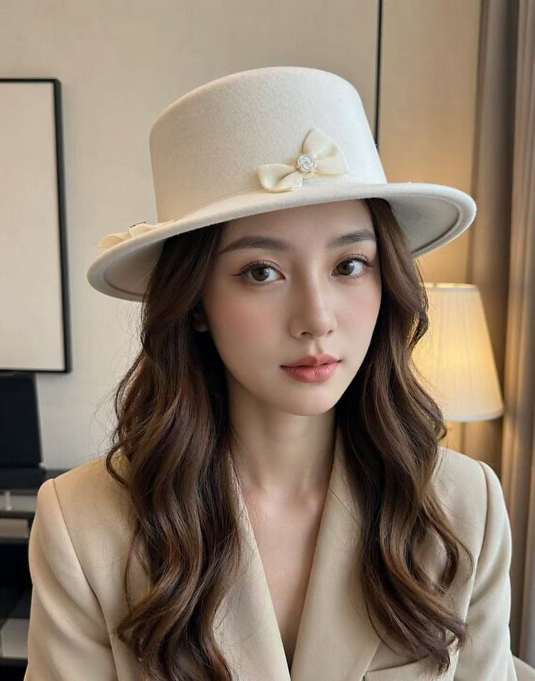 Chanel Bow Cashmere Flat Top 477667