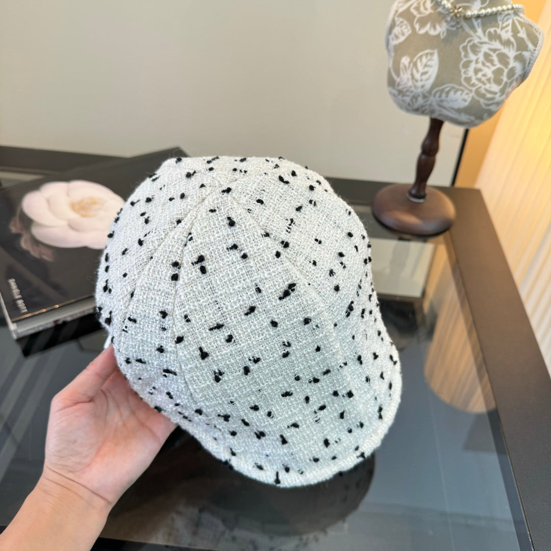 Chanel Tweed Baseball Hat 491578