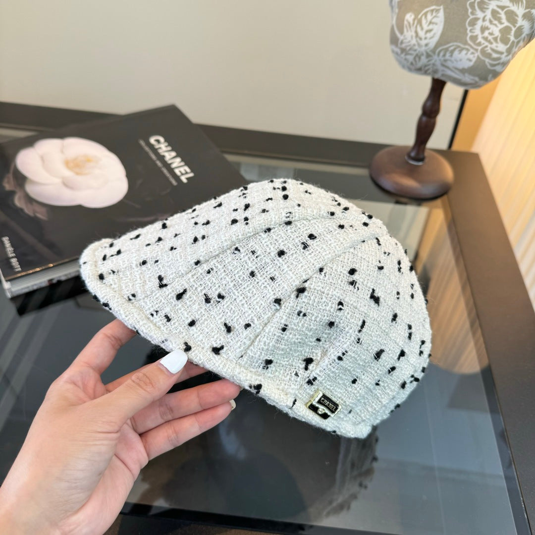 Chanel Tweed Baseball Hat 491578