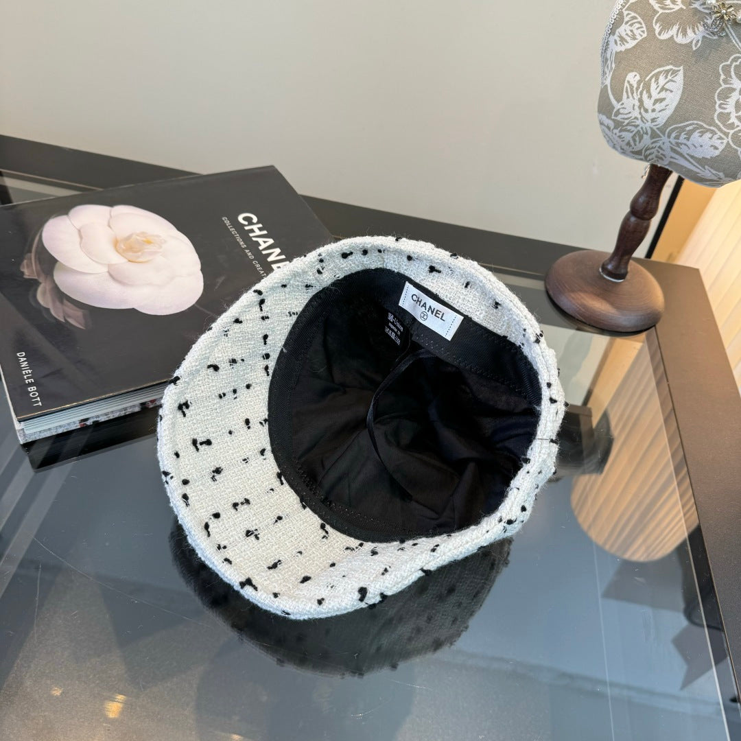 Chanel Tweed Baseball Hat 491578