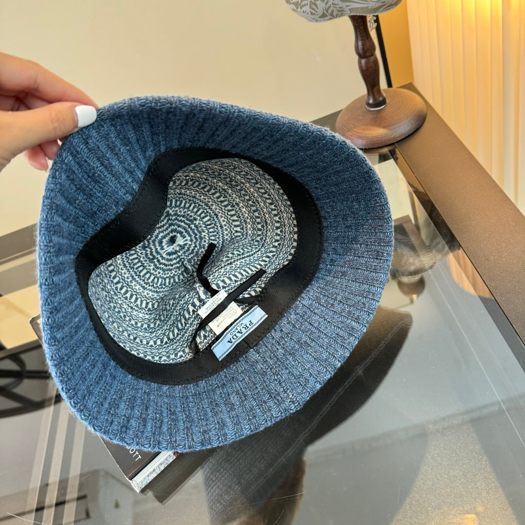 Prada Striped Bucket Wool Hat 477566