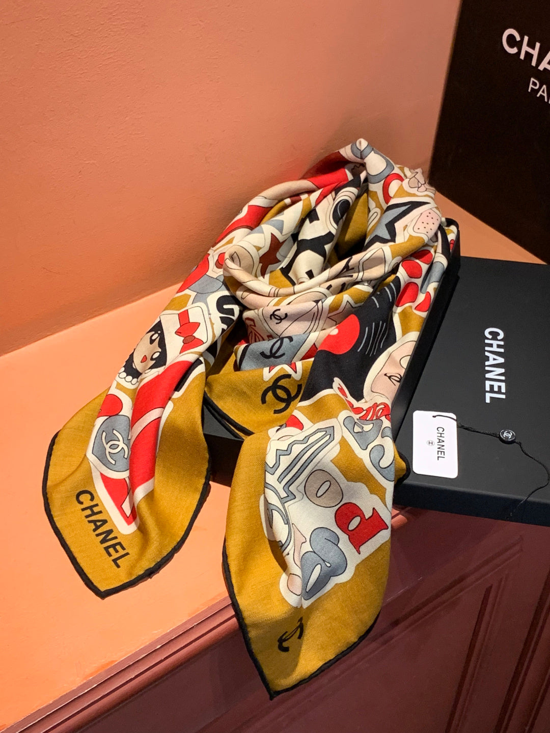 CC 25 Reversible Scarf 135cm Brown Colorful Cashmere 969146