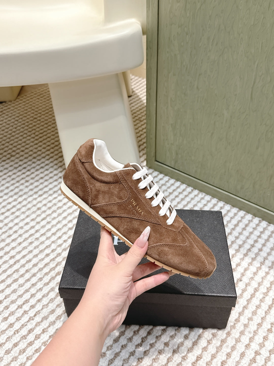 Pra 2025 Sneaker Brown White Suede 556293