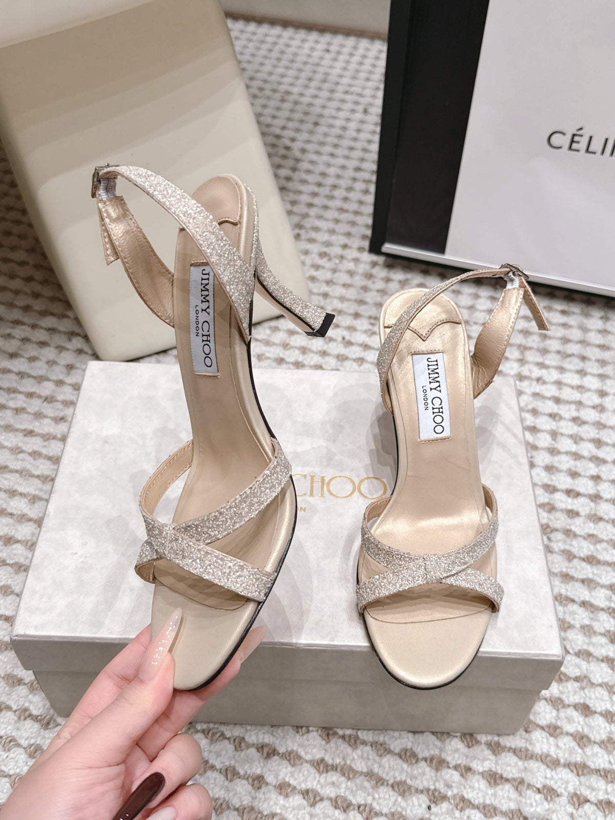 Jimmy Choo 2026 Elsy Sandals Suede Leather 930980