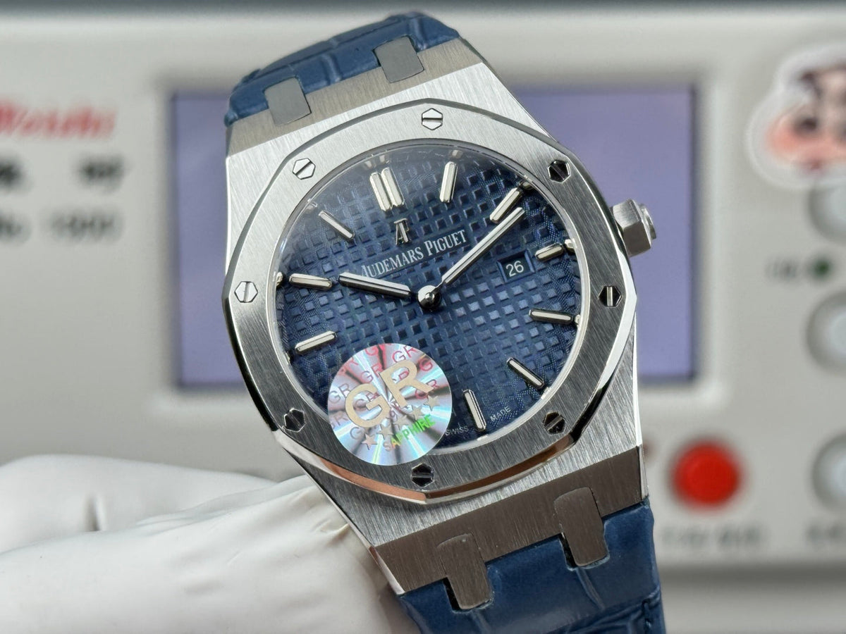 Audemars Piguet Royal Oak Lady 33mm Blue Dial Leather Strap