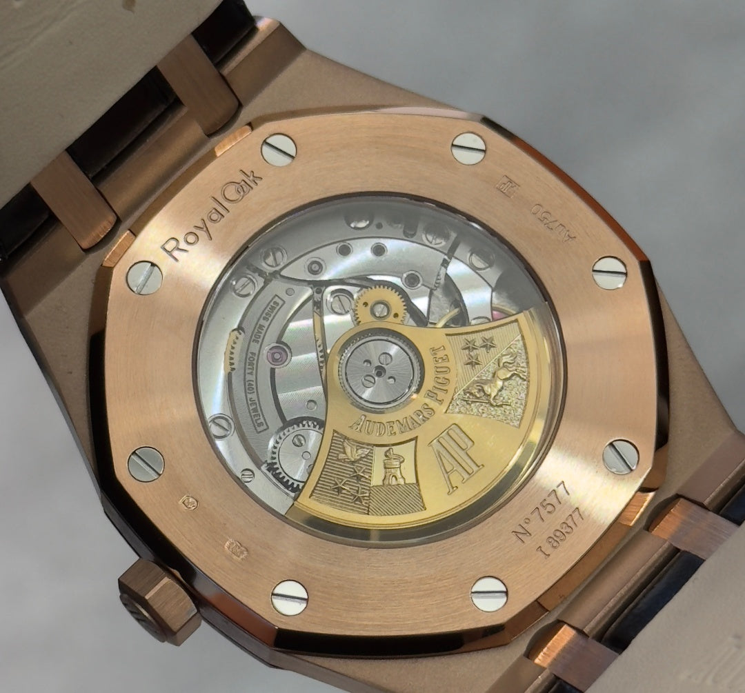 Audemars Piguet Royal Oak Selfwinding 41mm 15400OR Grey Dial Leather Strap