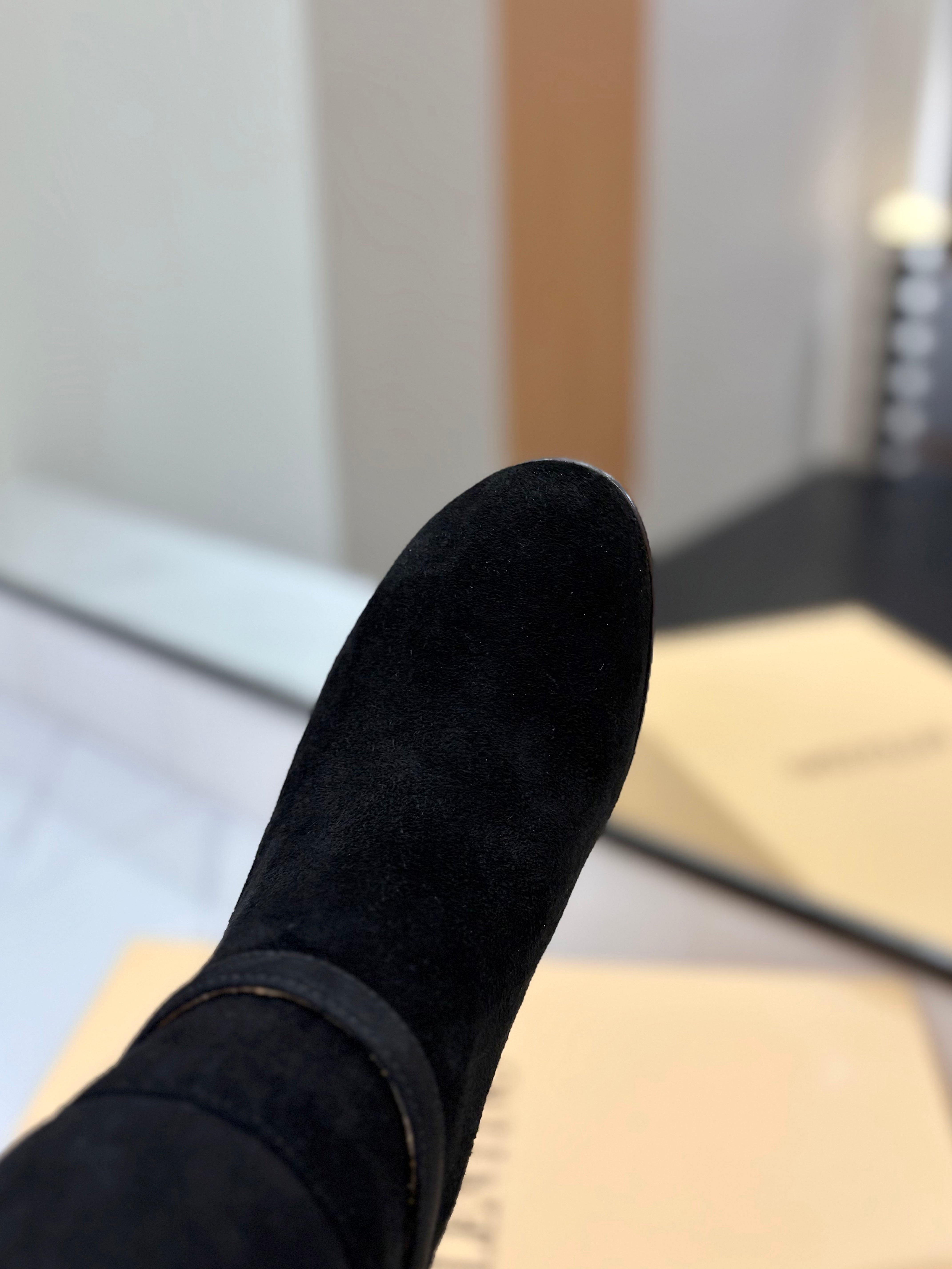 Valentino 2025 Pattie High Boot Black Suede 560740