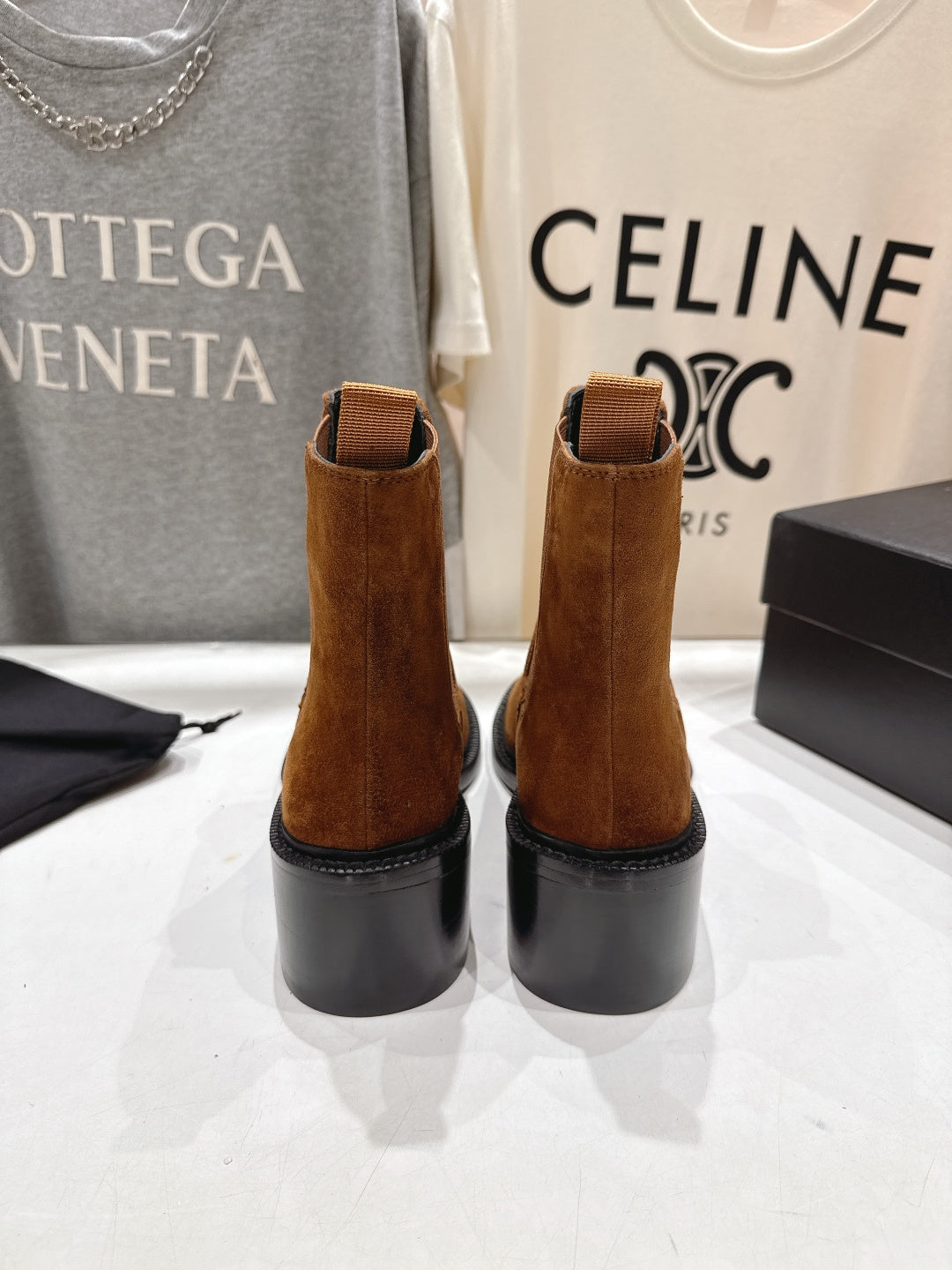 YSL 2025 Short Boot Brown Suede 567584