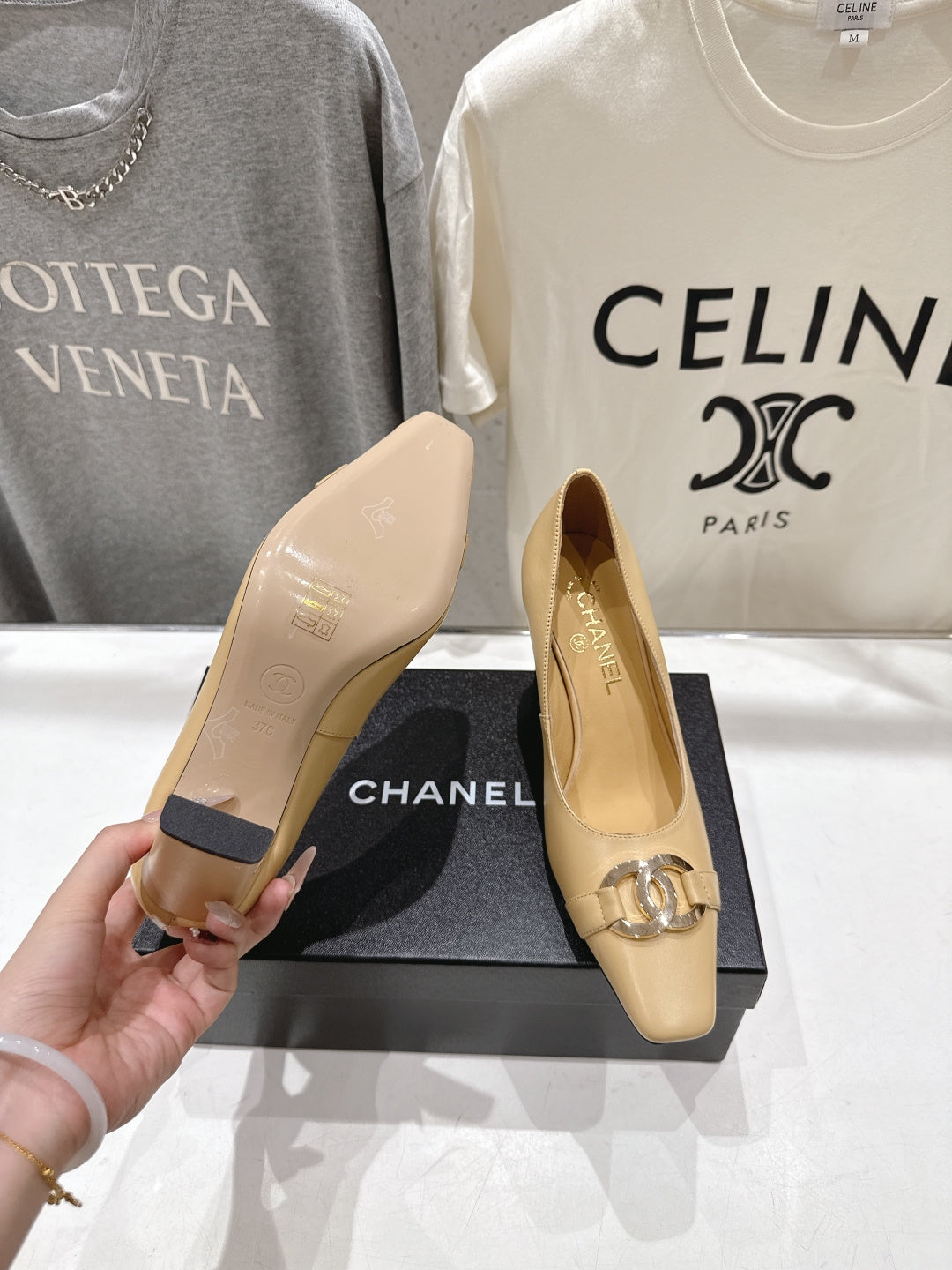 Chanel 2026 Double C Logo Pump 90mm Sheepskin 852620
