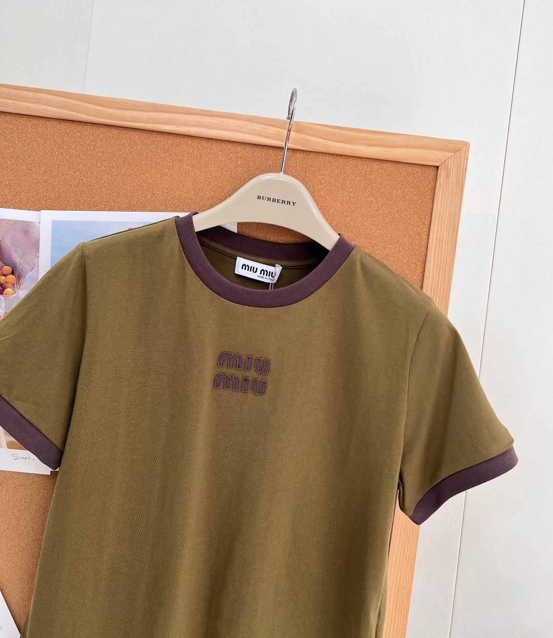 MiuMiu 2026 Shirt Olive Green Cotton 636397