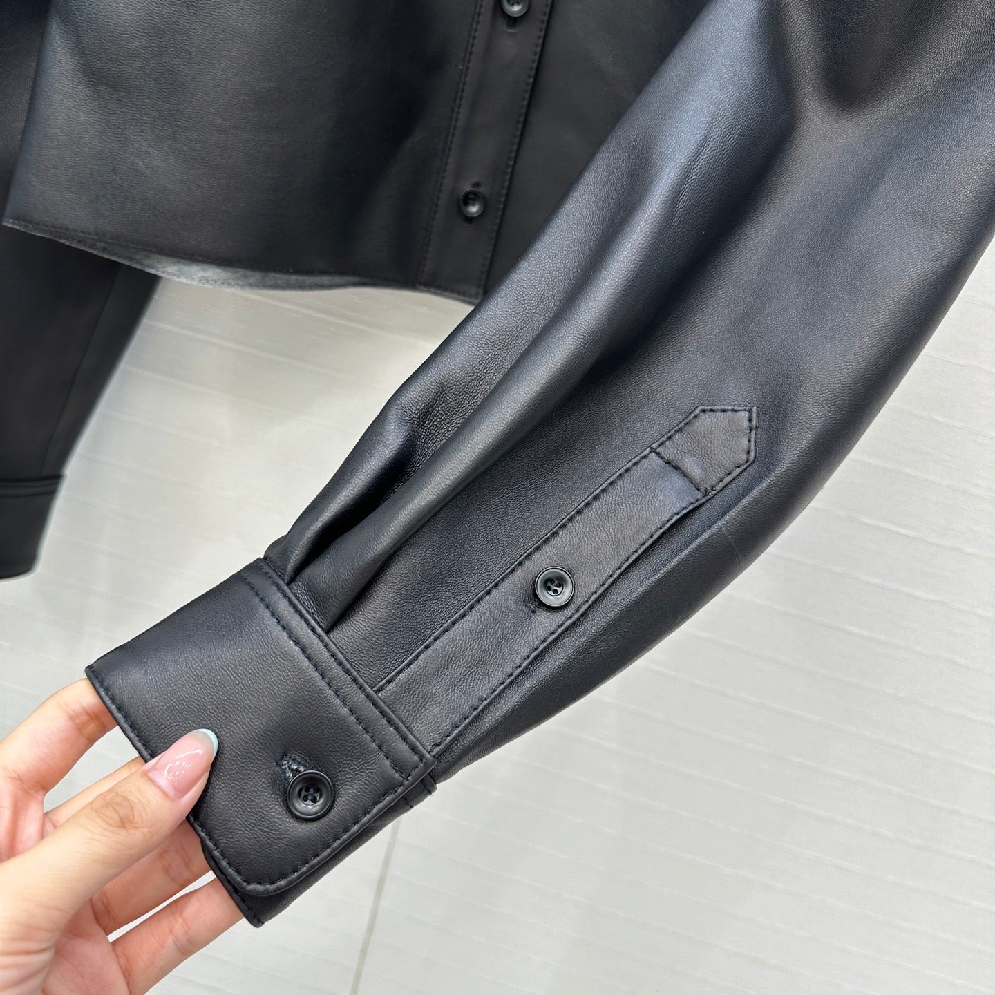 Miu Miu 25 Short Coat Black Lambskin