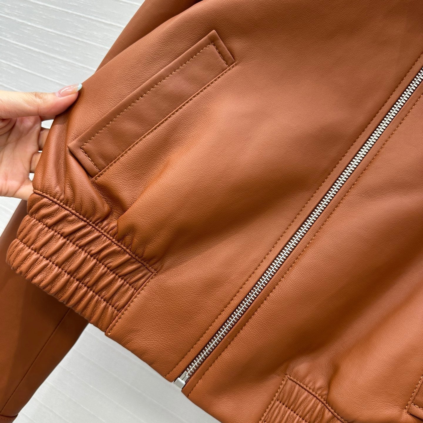 Miu Miu 25 Set Orange Brown Leather
