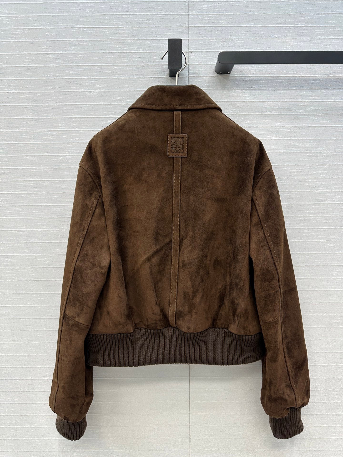 Loewe 25 Jacket Earth Brown Lambskin And Suede