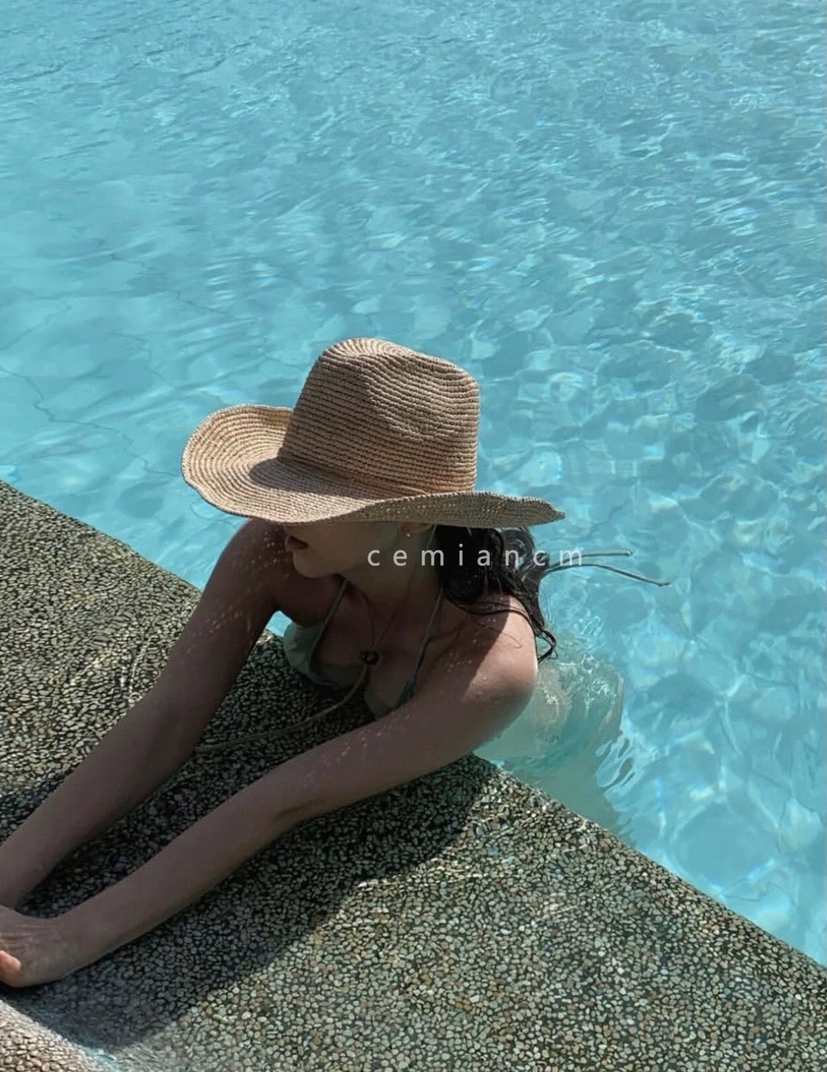Celine Raffia Crochet Hat 269029