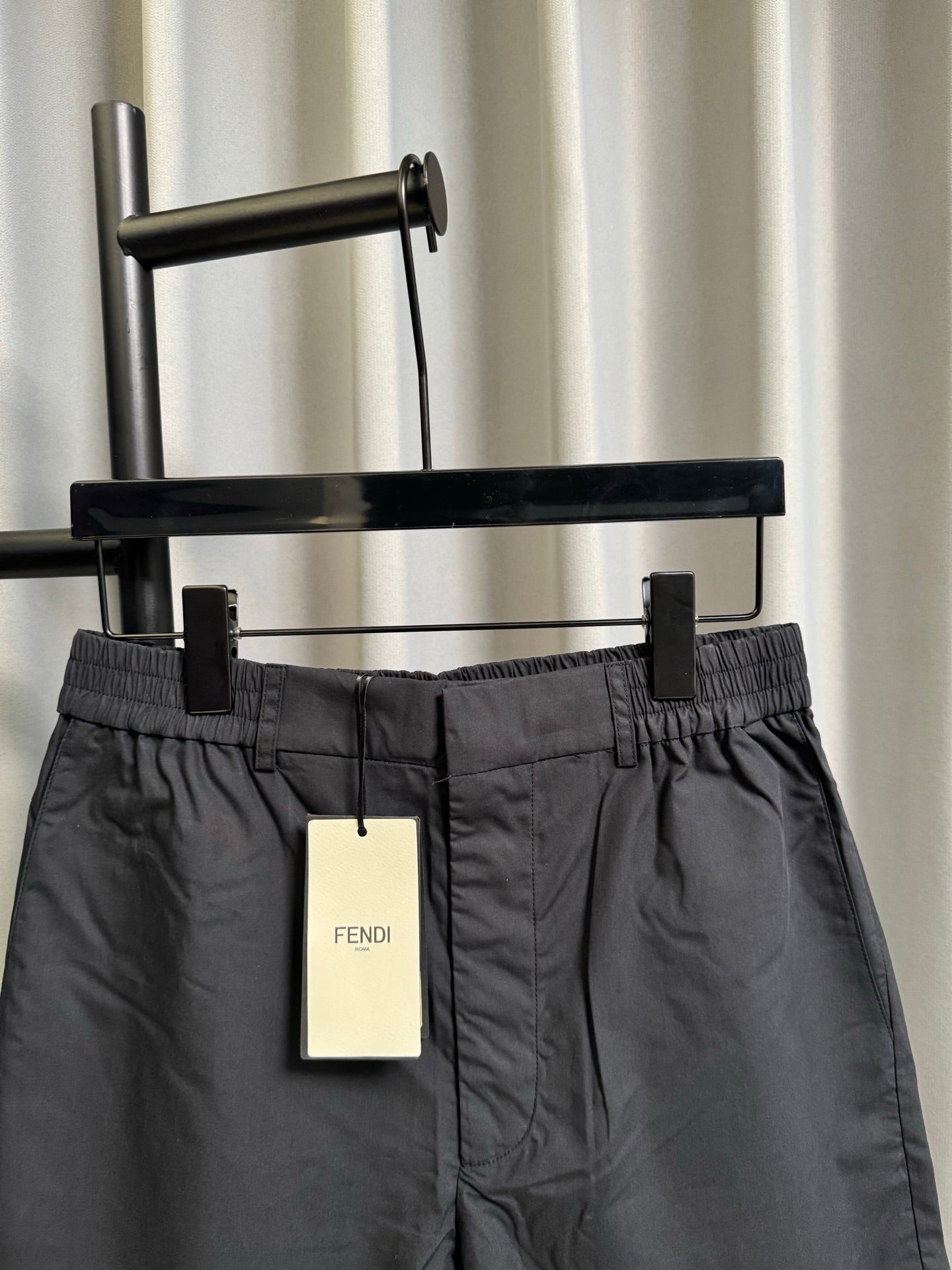 Fendi 2026 Men's Casual Shorts Black Polyester Nylon 830401