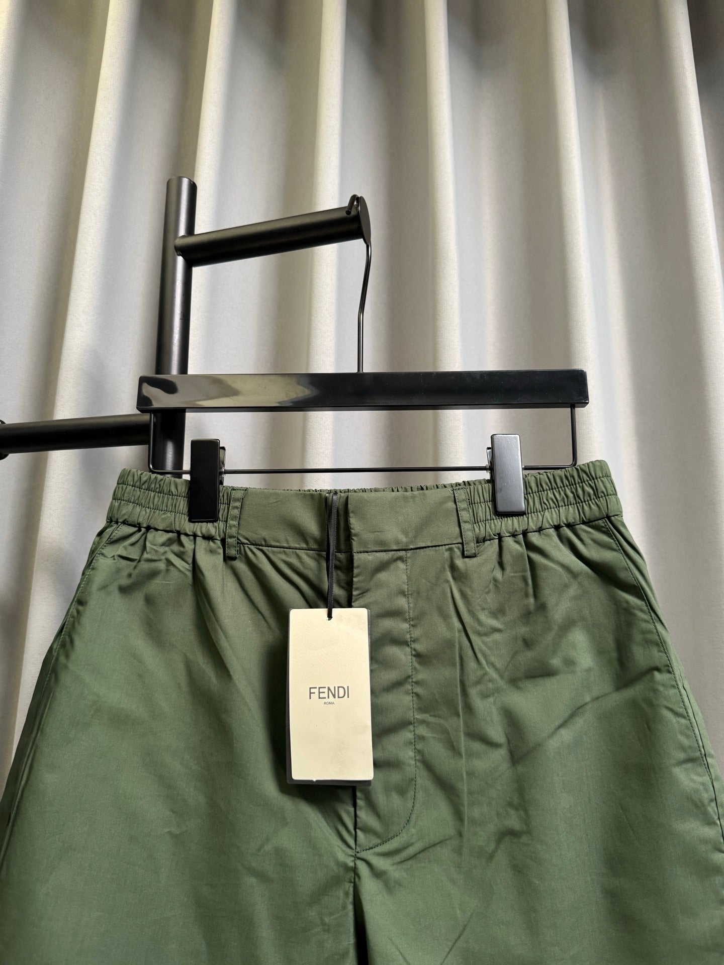 Fendi 2026 Men's Casual Shorts Olive Green Polyester Nylon 830399