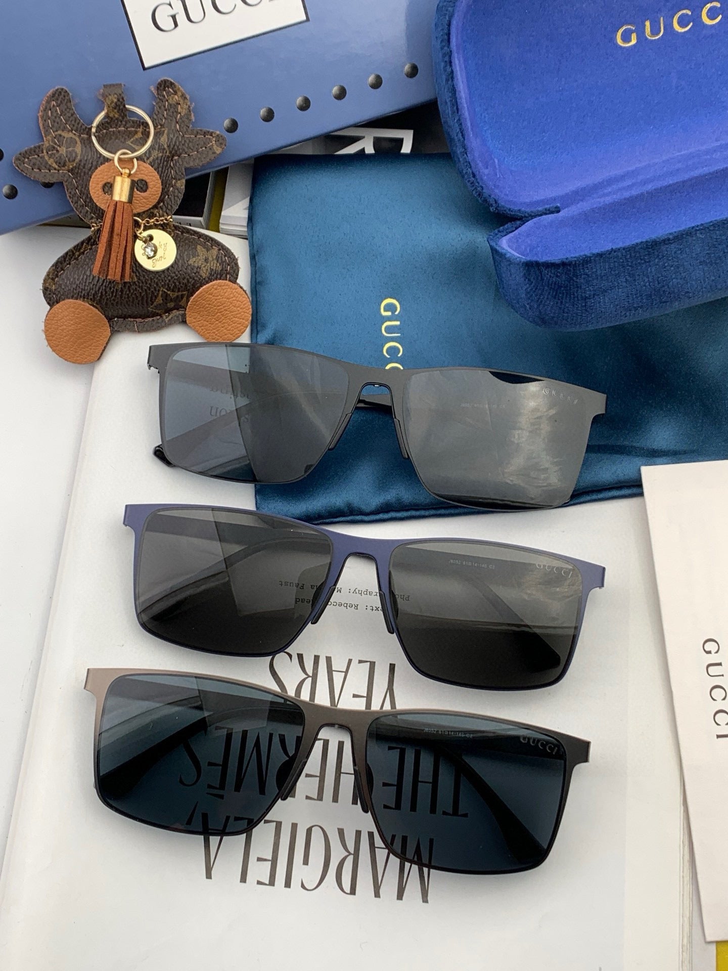 RECTANGULAR FRAME SUNGLASSES G2805 IN METAL