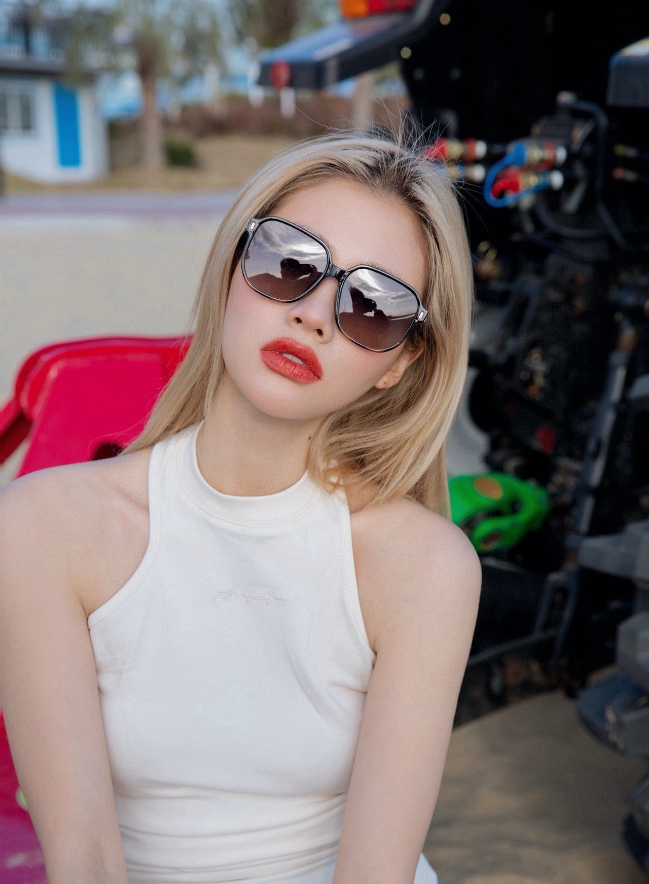 SQUARE FRAME SUNGLASSES G867 IN ACETATE