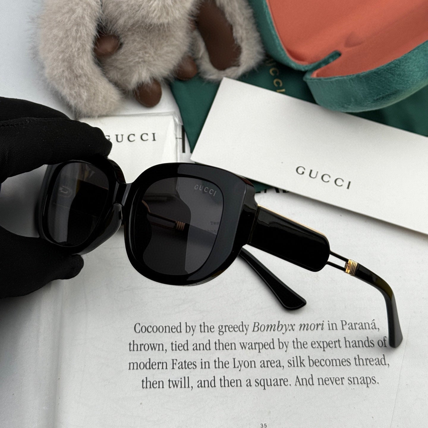 RECTANGULAR FRAME SUNGLASSES G0320 IN ACETATE