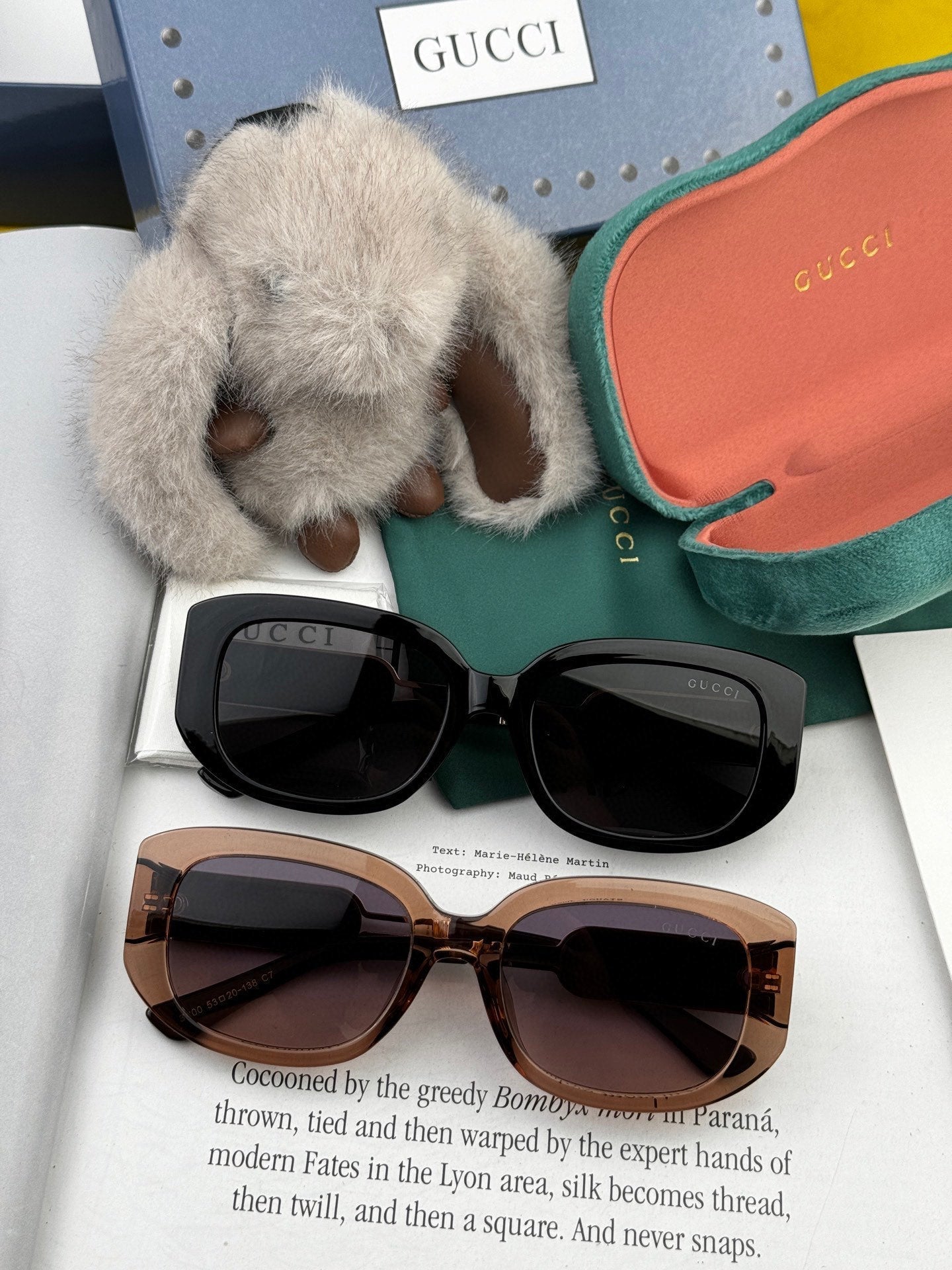 RECTANGULAR FRAME SUNGLASSES G0320 IN ACETATE