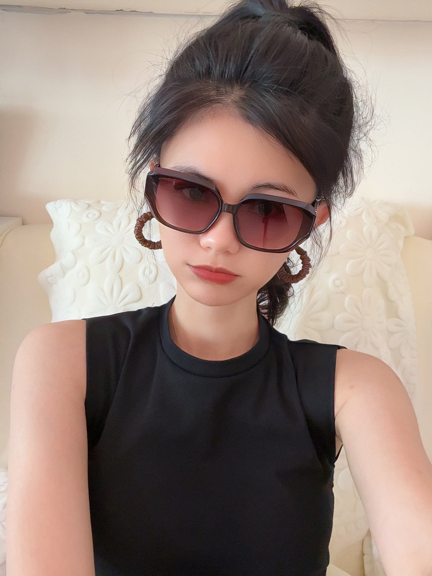 SQUARE SUNGLASSES L8551 IN ACETATE