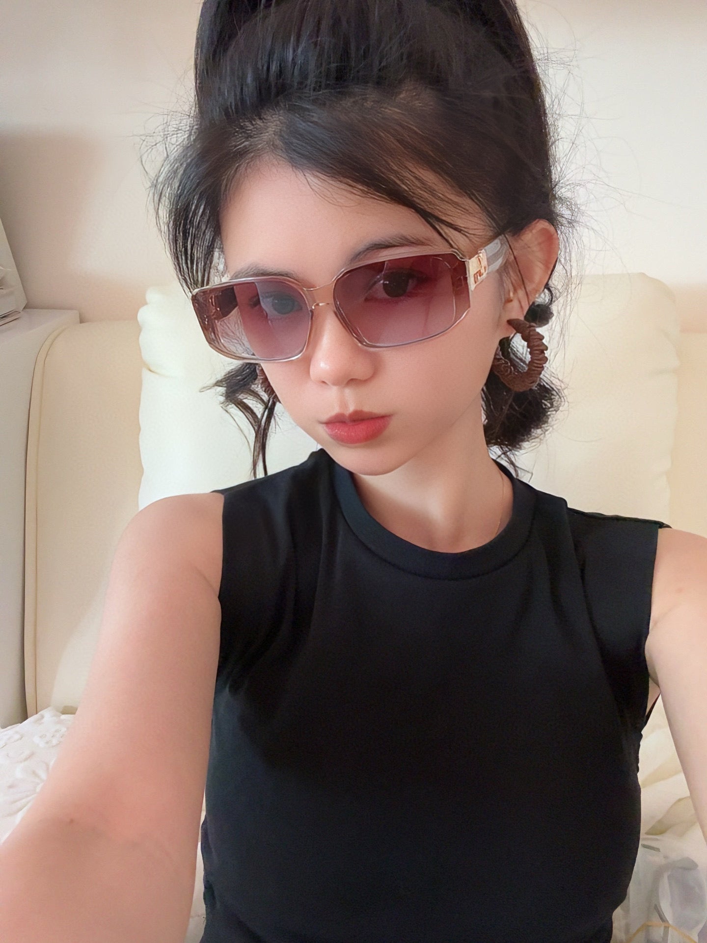 SQUARE SUNGLASSES L5551 IN ACETATE