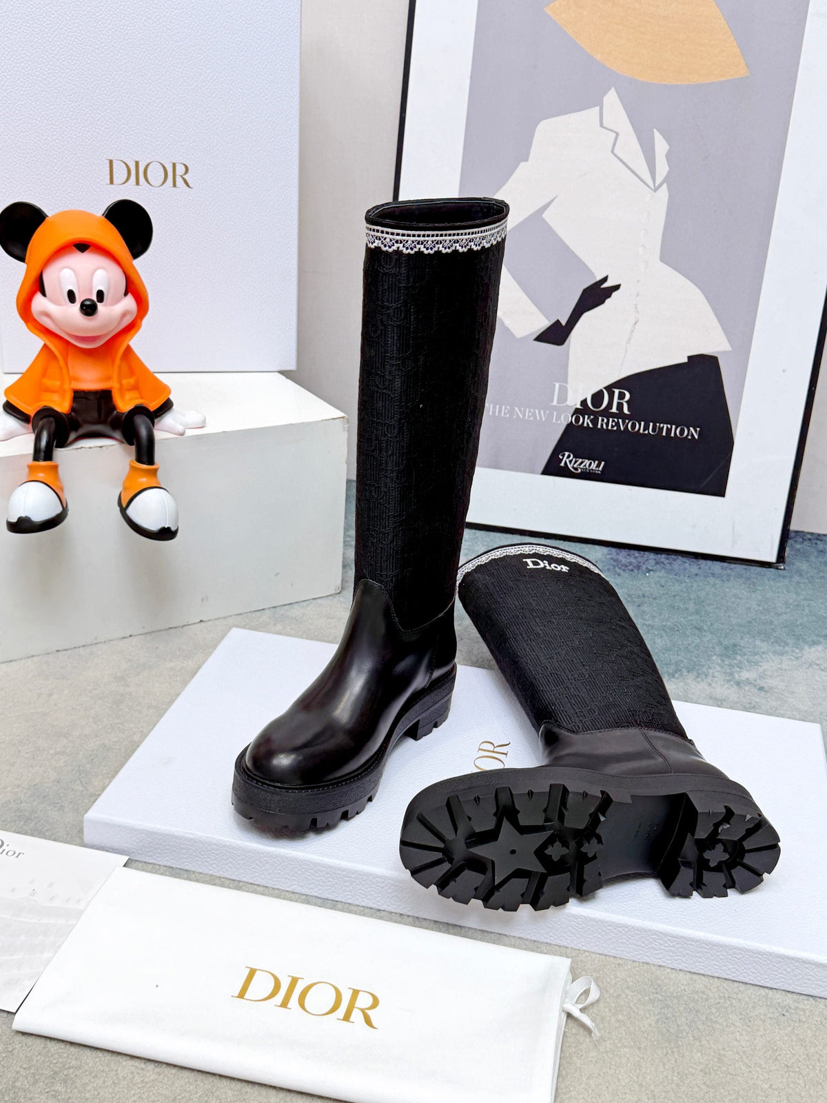Dior 2026 Dentelle Boot Black Leather 141047