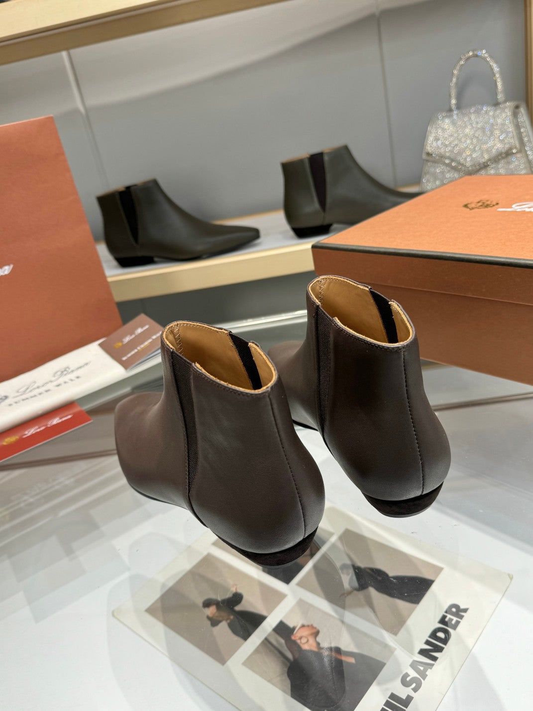 LP Sumire Ankle Boot In Earth Brown Nappa Calfskin 980110