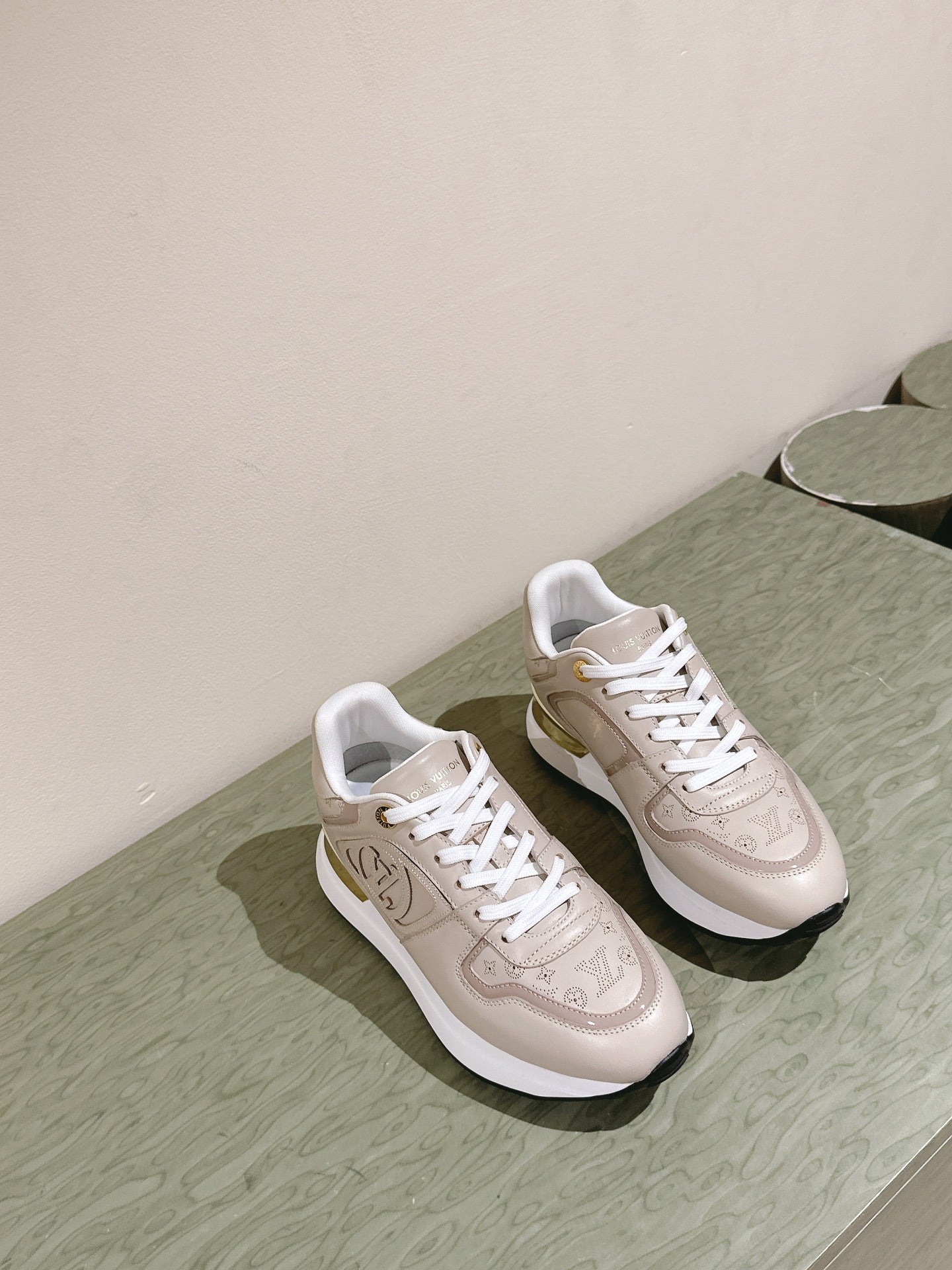 LV Neo Run Away Sneaker 50mm Beige Cowhide