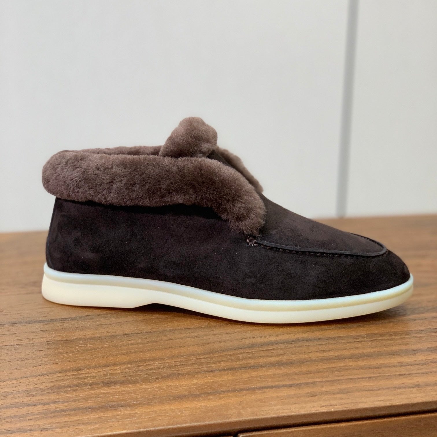 LP Open Walk Chukka Boot Chocolate Suede Lamb Fur