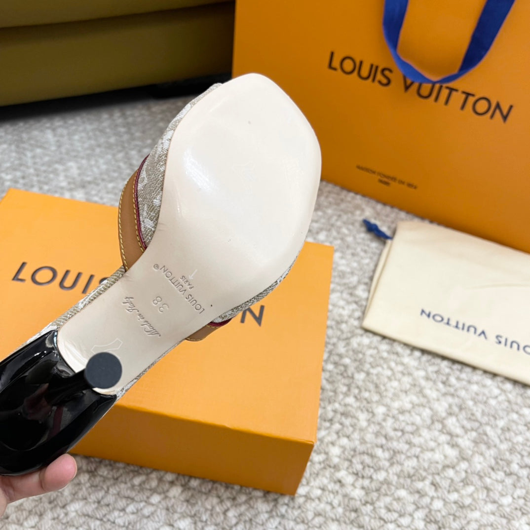 lv neo revival 90 grey monogram denim calfskin