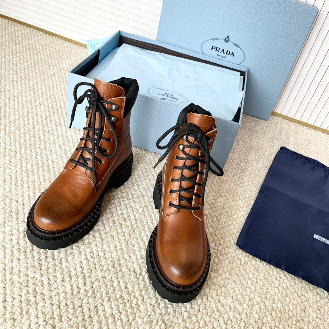 Prada 2026 Re-Nylon Ankle Boots Cowhide 149578