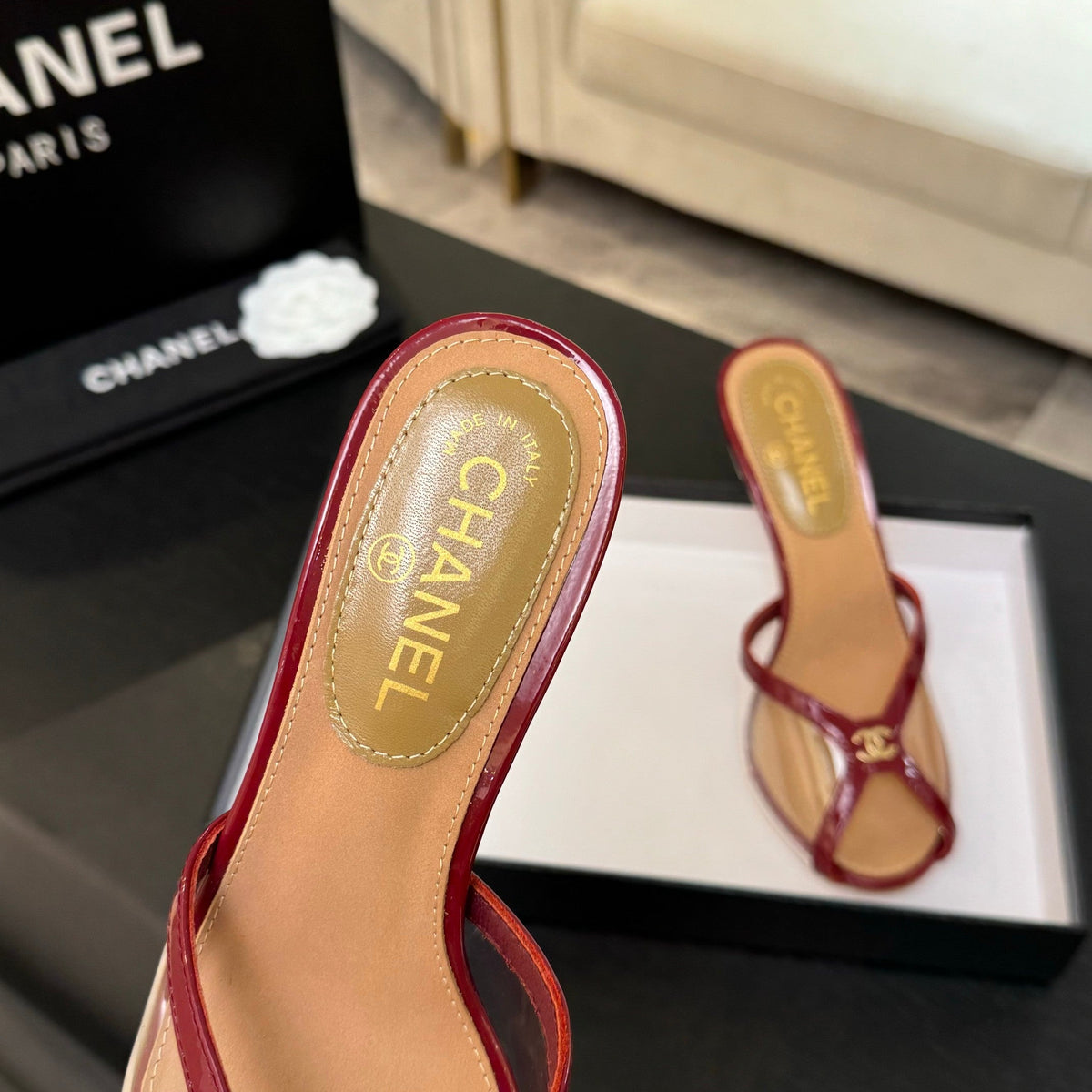 CC 2026 High Heeled Slippers 70 Mesh Suede