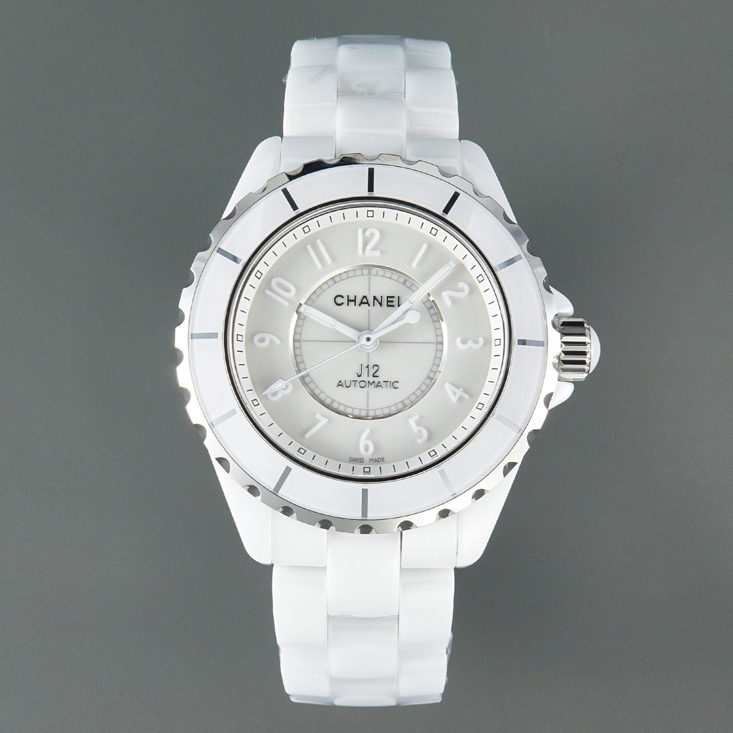 J12 Automatic White Ceramic White Numerals White Dial