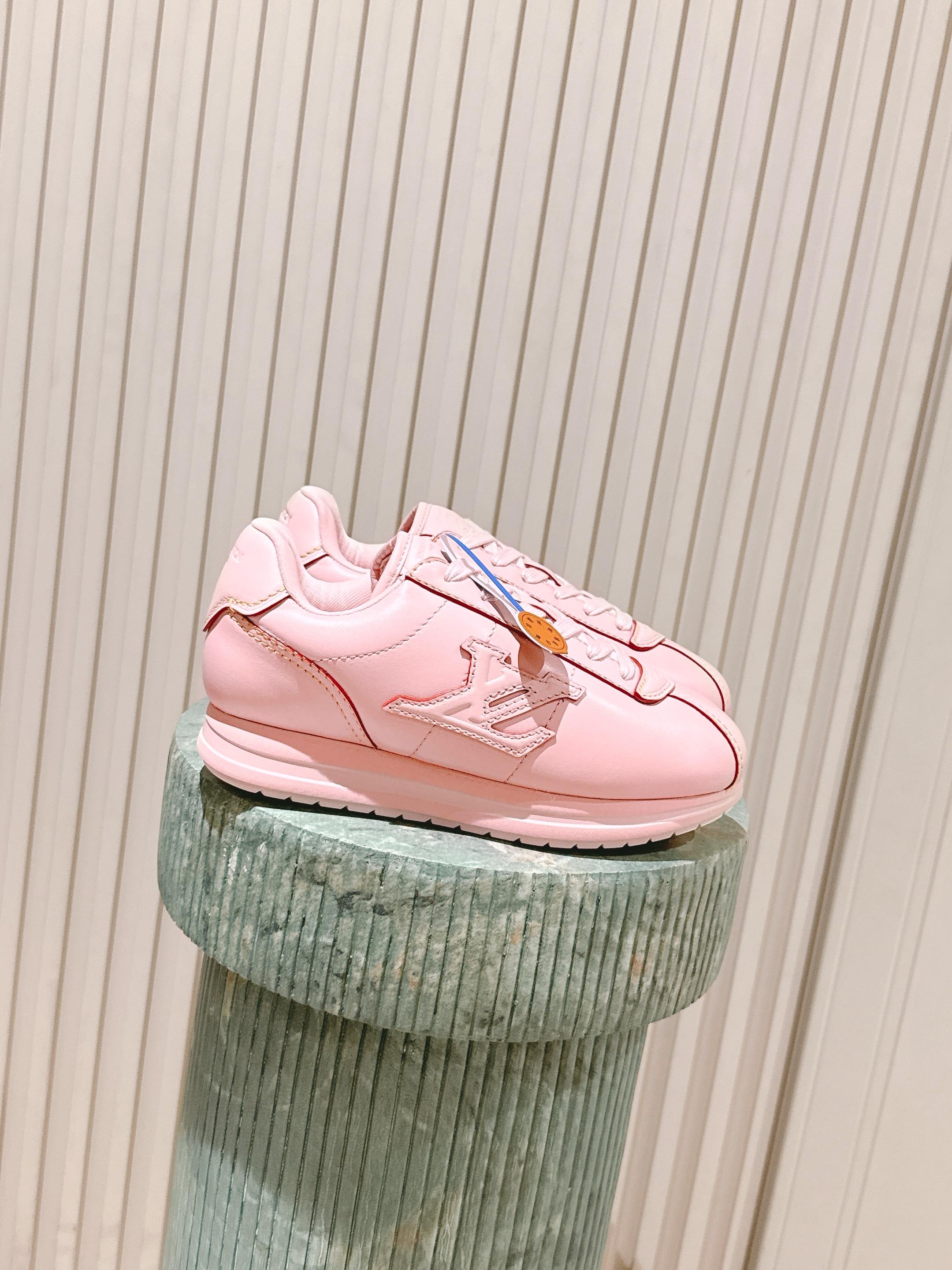 LV 25 Buttersoft Sneakers Pink Calfskin 576987