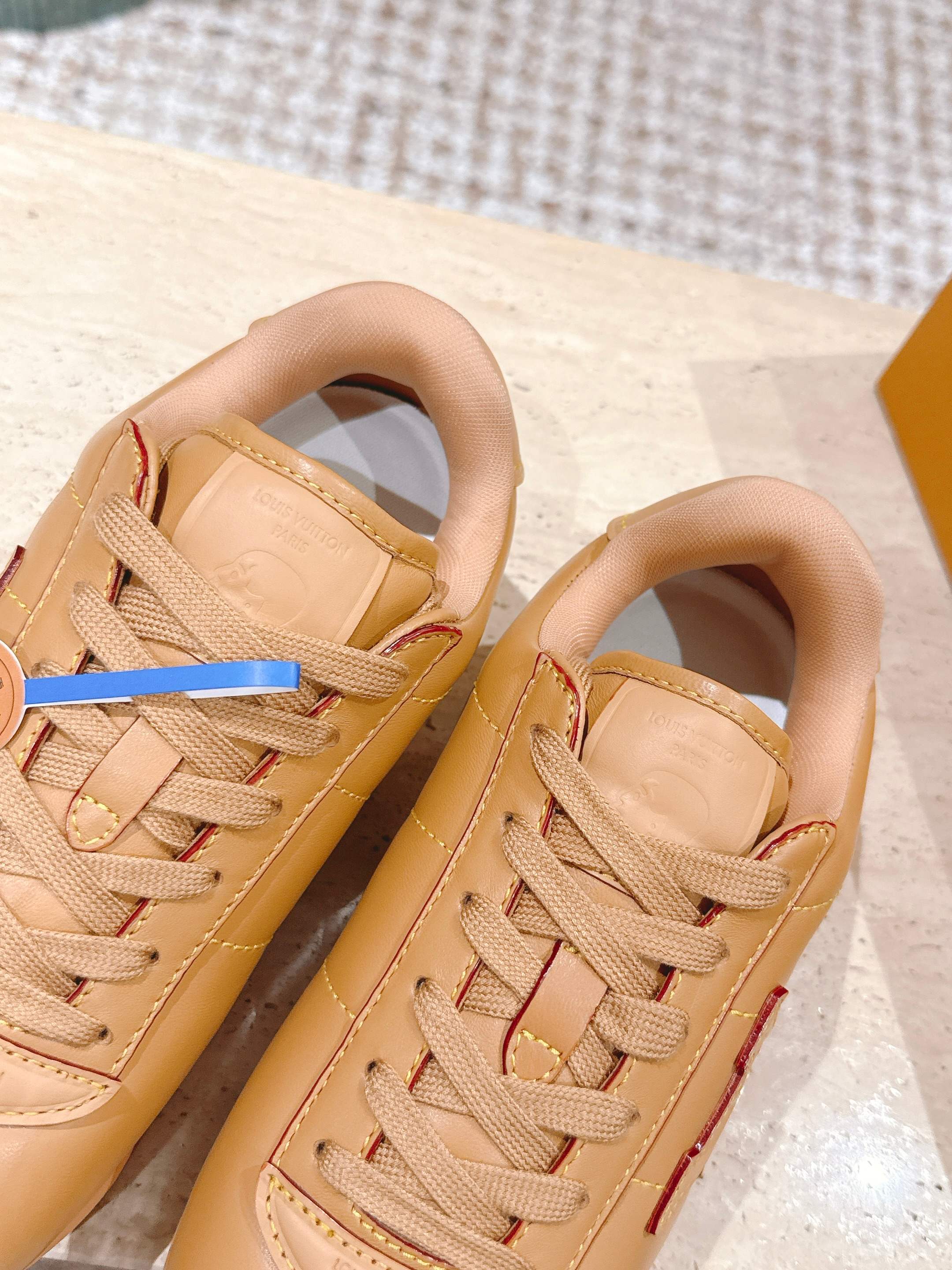 LV 25 Buttersoft Sneakers Yellow Brown Calfskin 576993