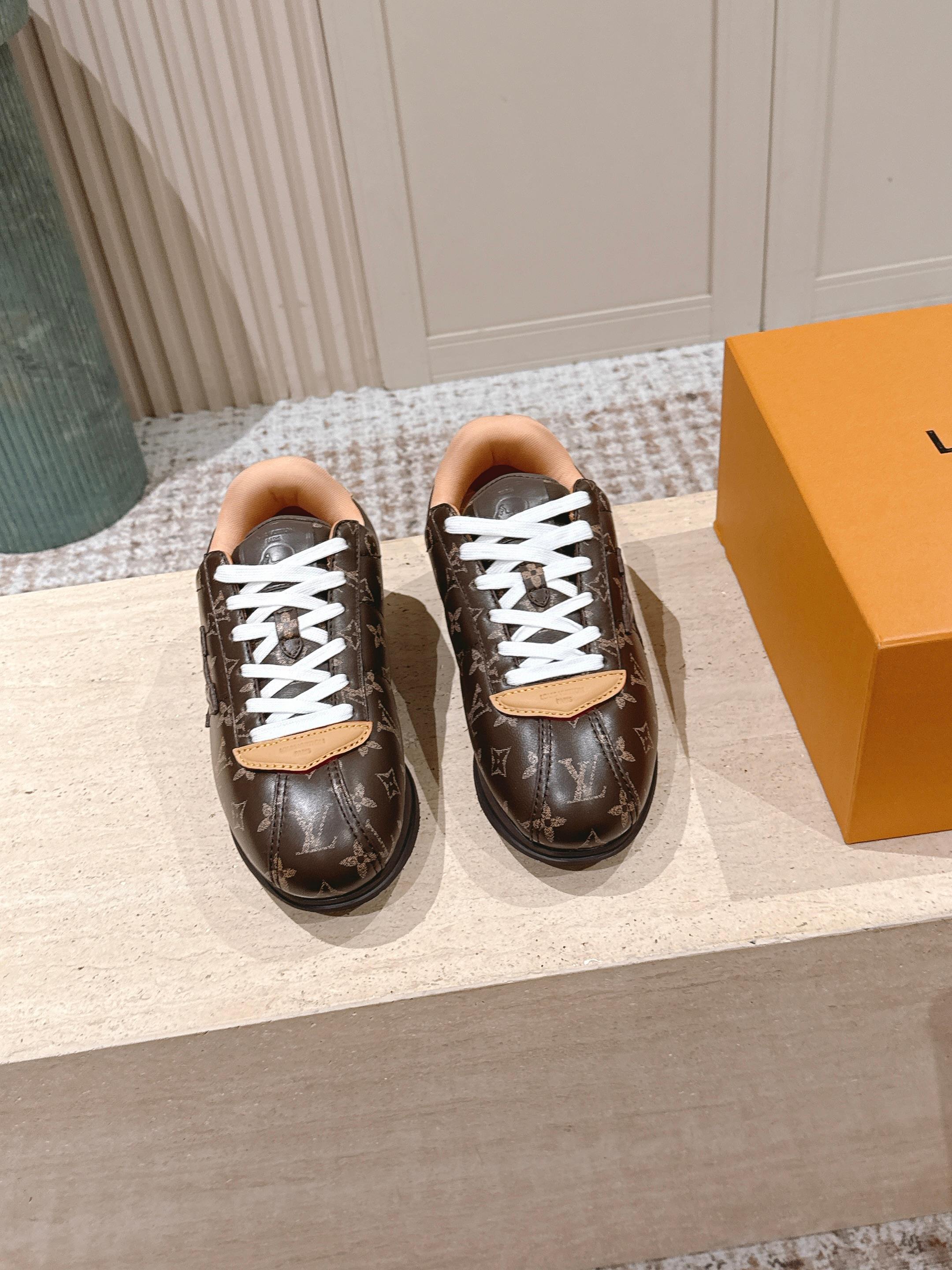 LV 25 Buttersoft Sneakers Brown Calfskin 576984