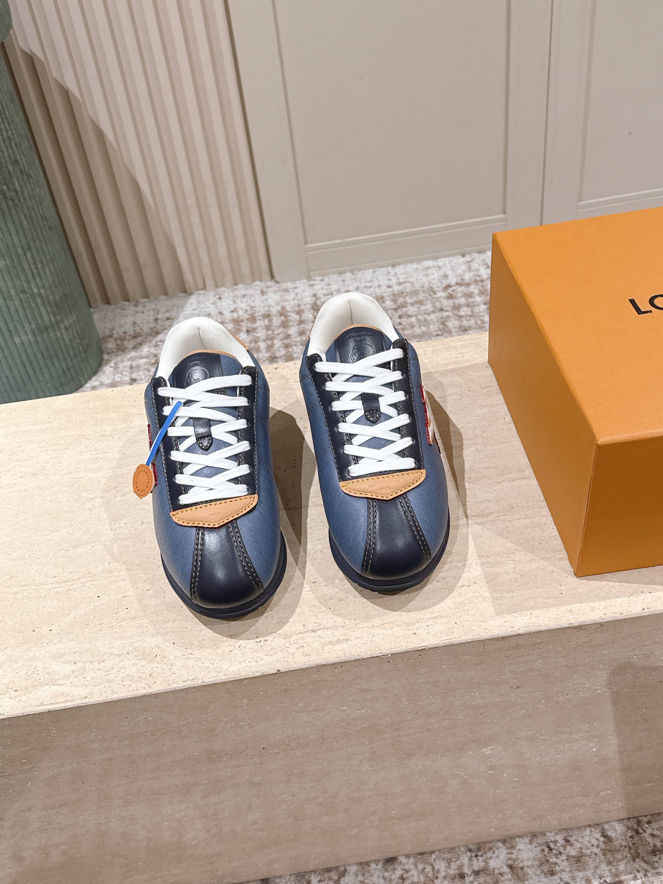 LV 25 Buttersoft Sneakers Dark Blue Calfskin 576985