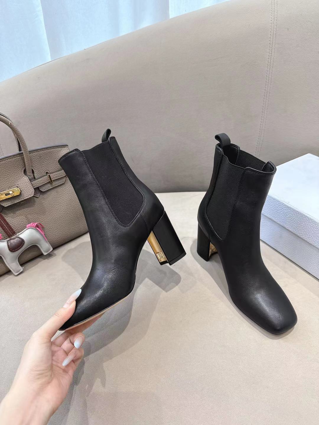 Dior 2026 D-Art Heeled Ankle Boots 80mm Suede Leather 139822