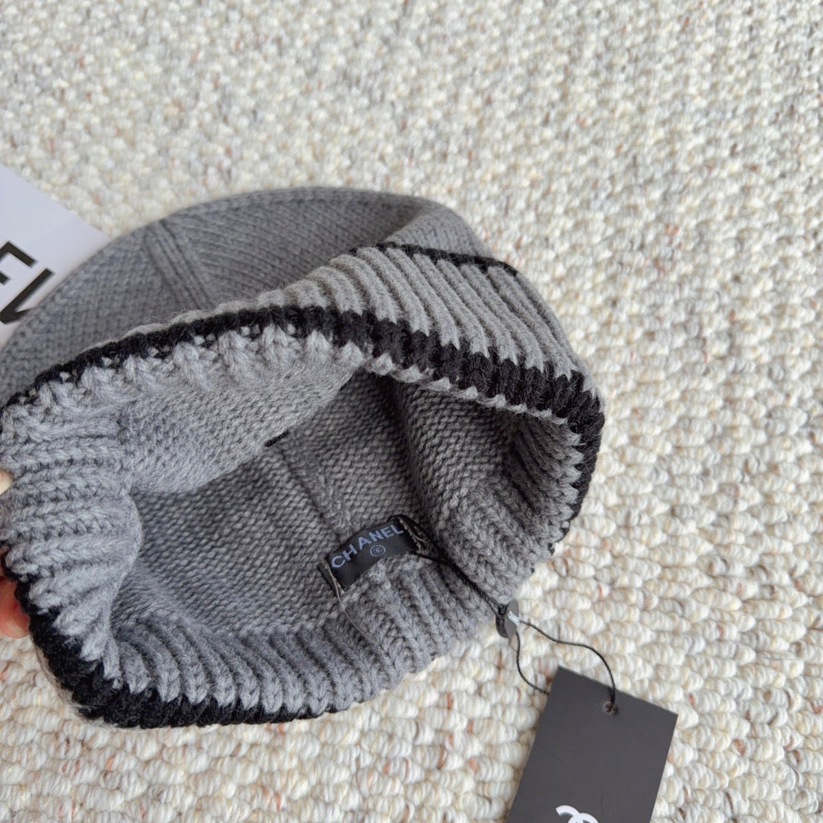 Chanel Double C Beanie Wool 477882