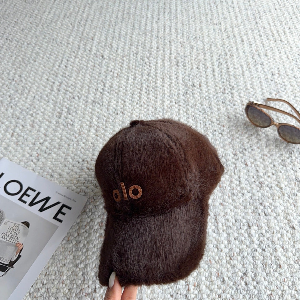 Alo Yoga Plush Fabric Baseball Cap Hat 515570