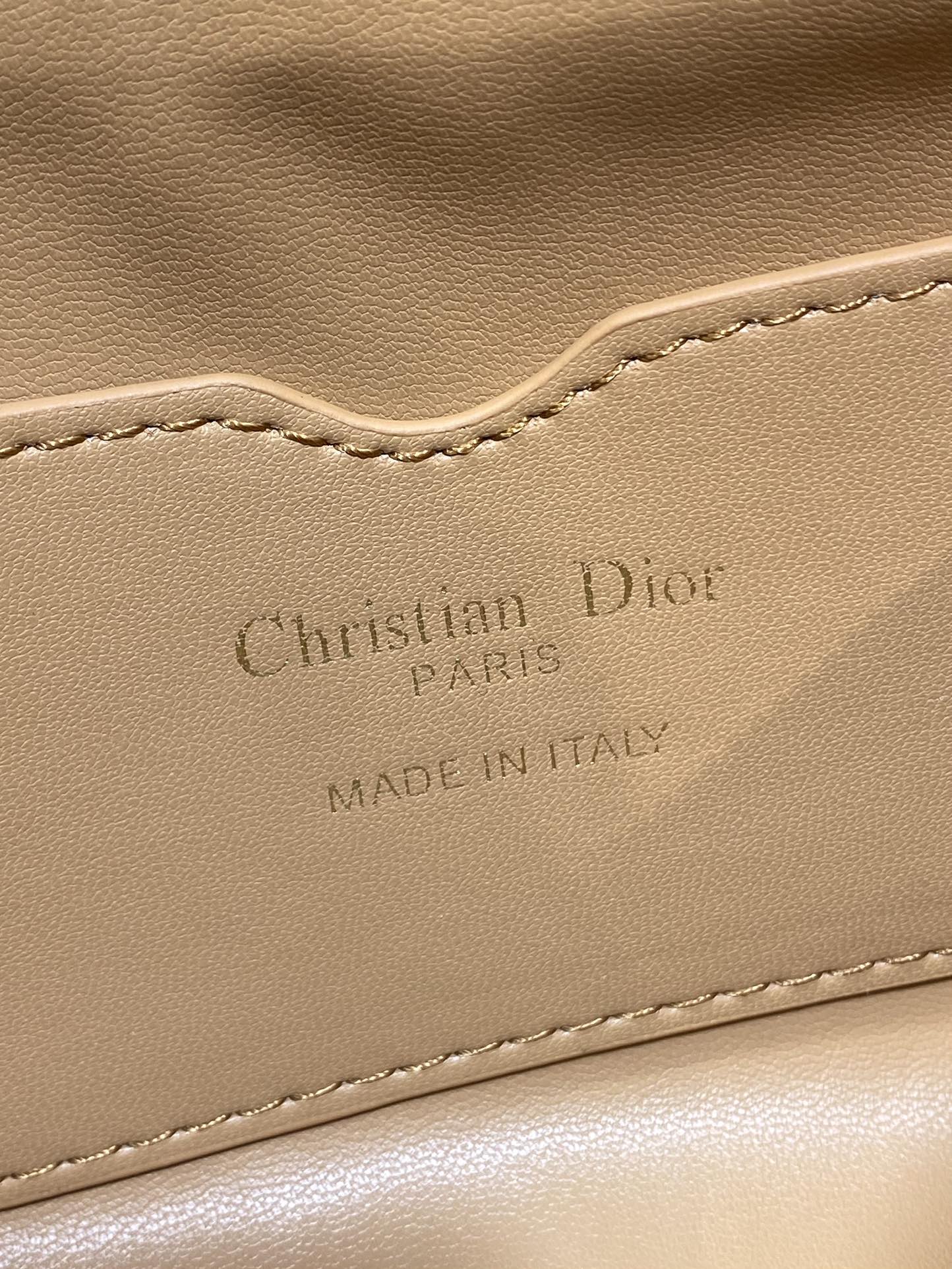 Dior 2025 Miss Caro Bag 18cm Tan Macrocannage Lambskin 272804