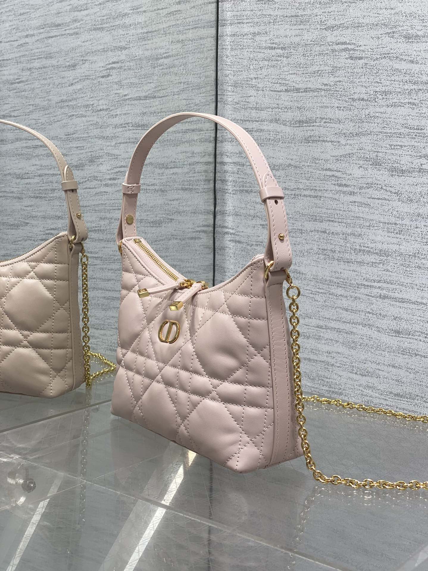 Dior 2025 Bag 19cm Pink Lambskin 272828
