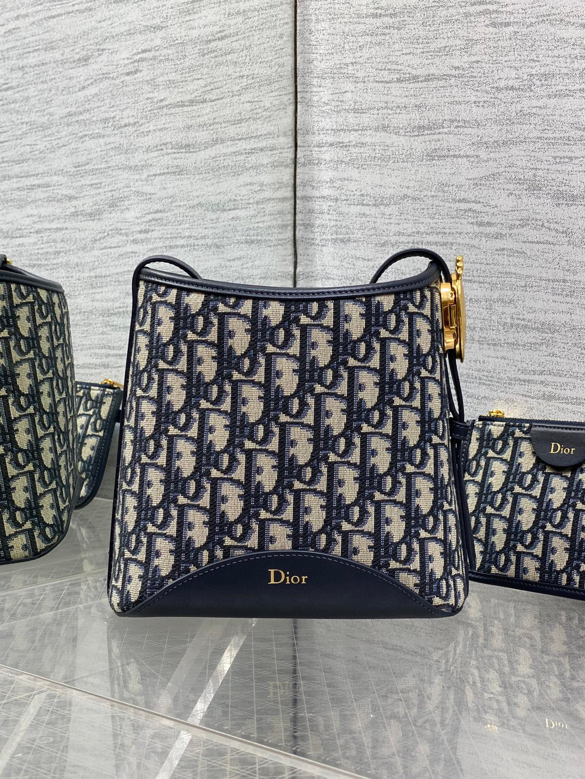 Dior 2026 Medaillon Bucket Bag 19.5cm Fabric And Grained Calfskin