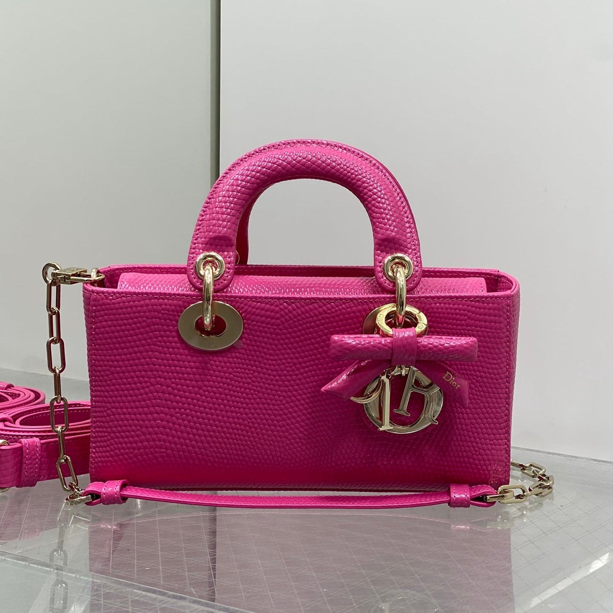 Dior 2026 Lady Butterfly Knot Bag 22cm Leather 408708