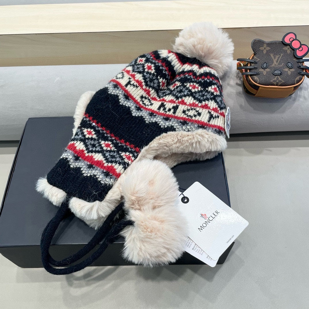 Moncler Knit Trapper Hat 491866
