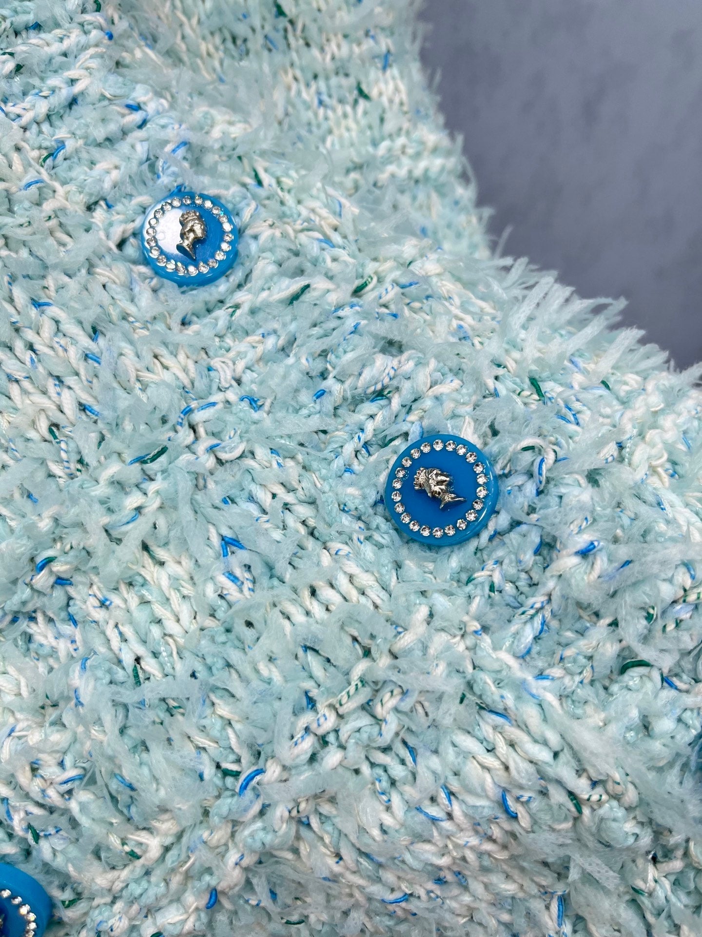 CC 2025 Jacket Light Blue Tweed Wool 325870